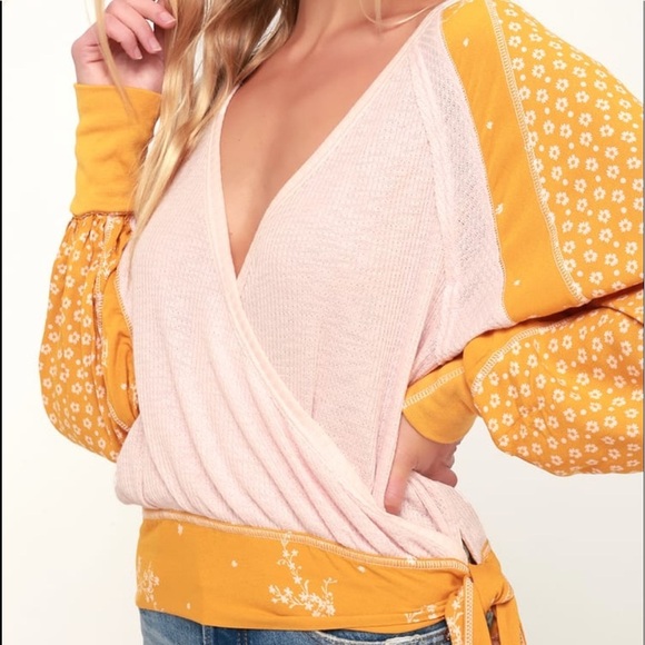 Free People Auxton Thermal Wrap Top Size Small - Picture 1 of 12